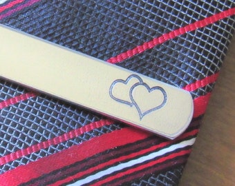 Personalized Tie Clip, Custom Tie Clip, Heart, Tie Clip, Wedding Gift, Groom Gift, Gift for Men, Birthday Gift, Tie Clip Personalize