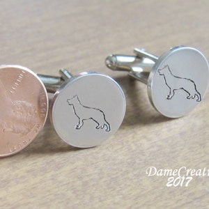 Dog Cufflinks, Engraved Cufflinks, Custom Cufflinks, Groom Cufflinks, Groomsmen Cufflinks, Dog Dad, Dog Wedding, Father of the Bride afbeelding 4