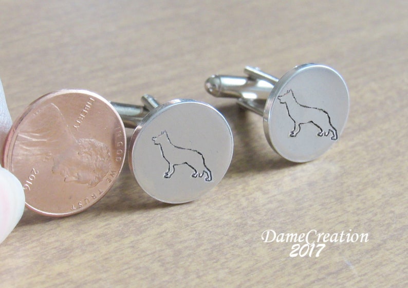 Dog Cufflinks, Engraved Cufflinks, Custom Cufflinks, Groom Cufflinks, Groomsmen Cufflinks, Dog Dad, Dog Wedding, Father of the Bride afbeelding 4