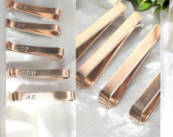 Personalized Tie Clip, Custom Engraved Tie Bar, Groomsmen Gift, Groom Gift from Bride, Father of the Bride Gift, Anniversary Gift for Him