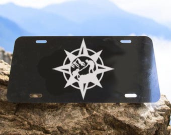 Custom Mountain License Plate: Personalized Hiking Gift