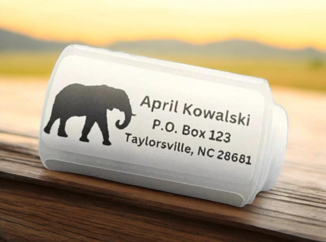 Elephant Personalized Address Labels: Custom Return Stickers - Etsy