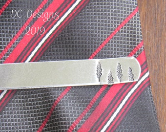 Tree, Personalized Tie Bar, Custom Tie Clip, Engraved Tie Bar, Groomsmen Tie Clip, Tie Clip Personalize, Christmas Gifts
