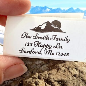 Return Address Labels, Personalized Address Labels, Custom Stickers, Mountain, Mountain Stickers, Housewarming, Hiking Stickers, Stickers