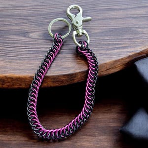 Cota de malla, Regalos de motociclista, Cadena para billetera, EMO, Gótico, Cartera de motociclista, Punk, Hecho a mano, Regalo de cumpleaños para él, Cadena para billetera de motociclista