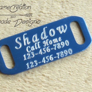 Personalized Dog Tag, Slide On Dog Tag, Dog Tag, Slide On Id Tag, Personalized Dog Tag for Dog, Slide On Cat Tag, Tag for Dogs image 1