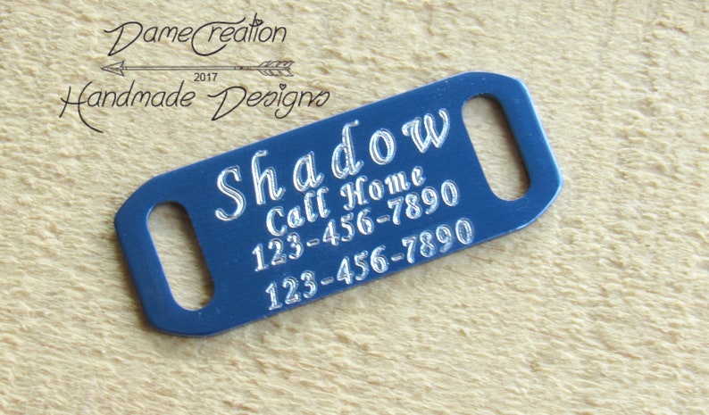 Personalized Dog Tag, Slide On Dog Tag, Dog Tag, Slide On Id Tag, Personalized Dog Tag for Dog, Slide On Cat Tag, Tag for Dogs image 1