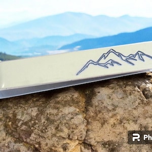 Mountain Tie Clip, Engraved Tie Clip, Groomsmen Tie Clip, Personalized Tie Bar, Fall Wedding Ideas, Father of the Bride, Birthday Gifts