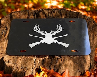 Deer Hunting License Plate: Custom Car Guy Gift