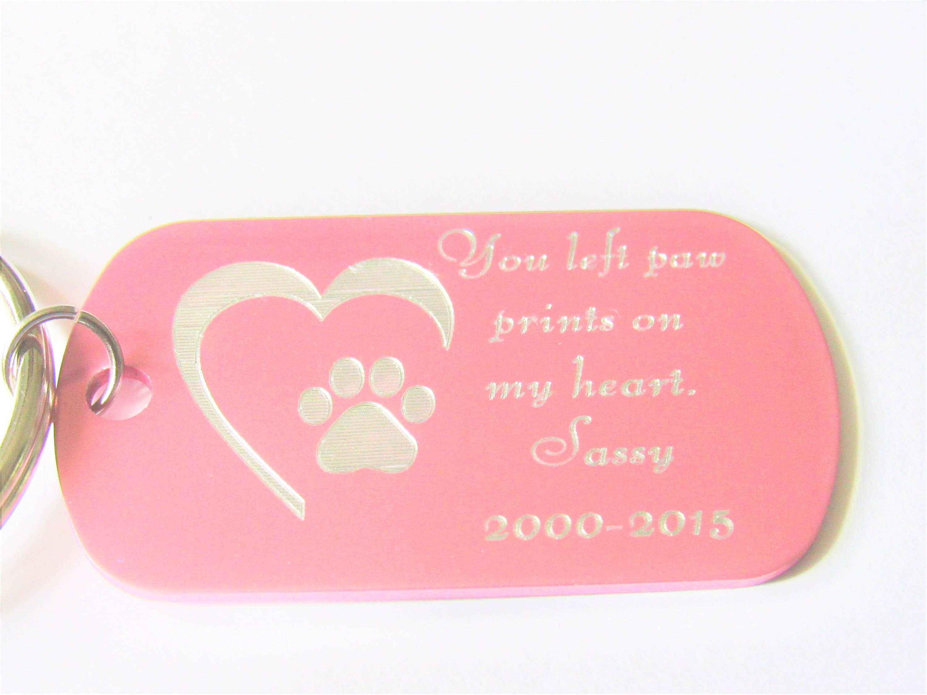 Dog Tag Keychain Custom Keychain Personalized Keychain Etsy