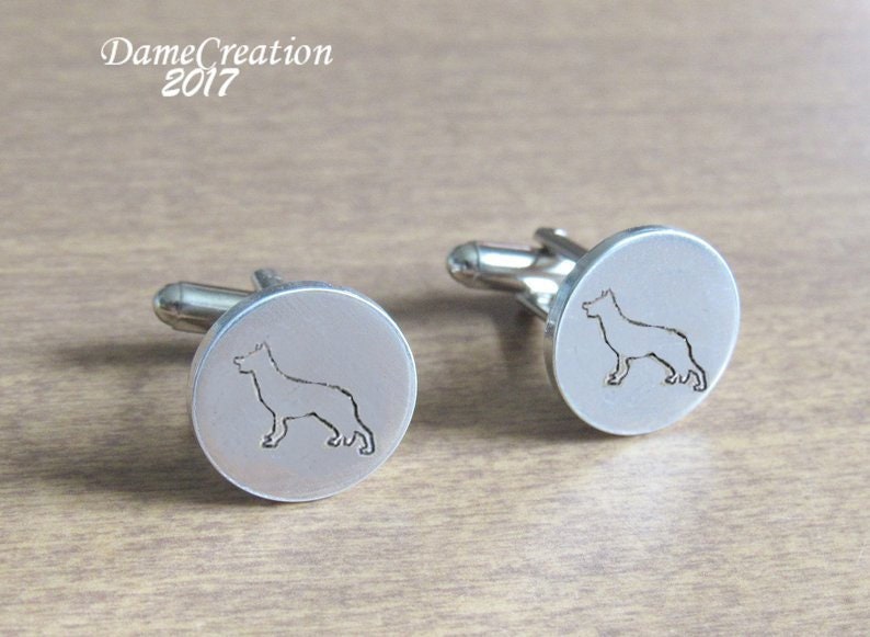 Dog Cufflinks, Engraved Cufflinks, Custom Cufflinks, Groom Cufflinks, Groomsmen Cufflinks, Dog Dad, Dog Wedding, Father of the Bride afbeelding 1