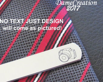 Photographer Gift, Photography, Engraved Tie Bar, Custom Tie Clip, Personalized Tie Bar, Groomsmen Tie Clip, Wedding Photography