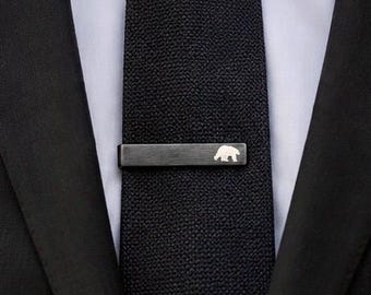 Polar Bear Tie Clip - Stainless Steel Tie Bar for Men, Arctic Bear Tie Clip, Wildlife Accessories, Gift for Dad, Husband, Brother