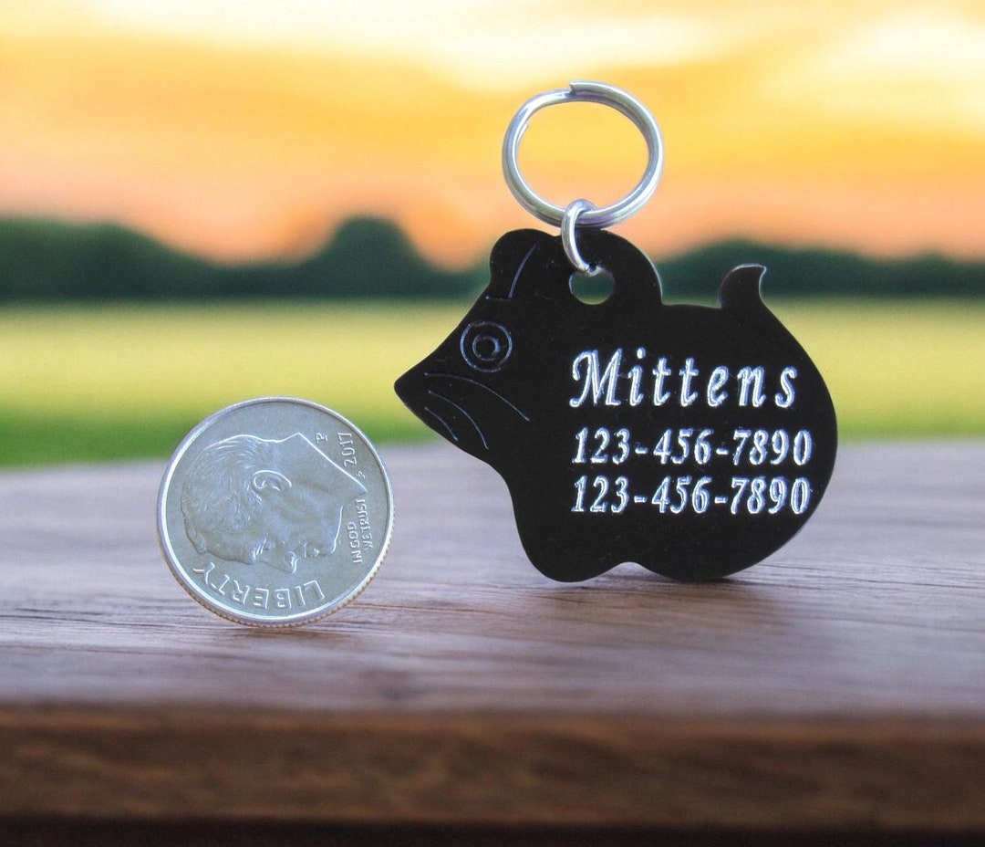 Mouse Tag Personalized Mouse Cat Tag: Engraved Pet ID Tag - Etsy