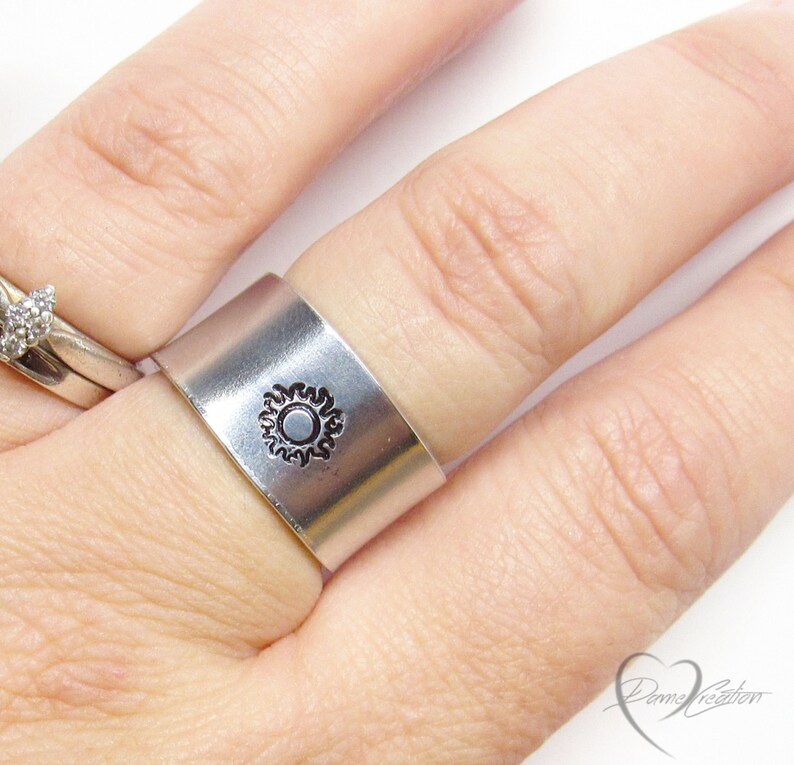 Sun Ring Engrave Ring Custom Ring Man Ring Band Ring Etsy