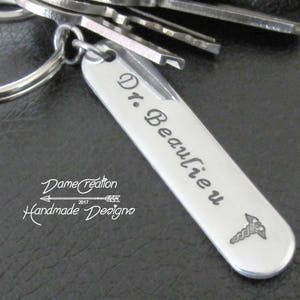 Personalized Keychain for Doctor, Gifts for Him, Personalised Keyring, Gift for Doctor, Custom Name Keychain, Nurse Keychain, Birthday Gift