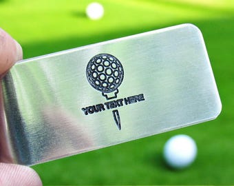 Engraved Golf Money Clip: Custom Aluminum, Copper, or Brass