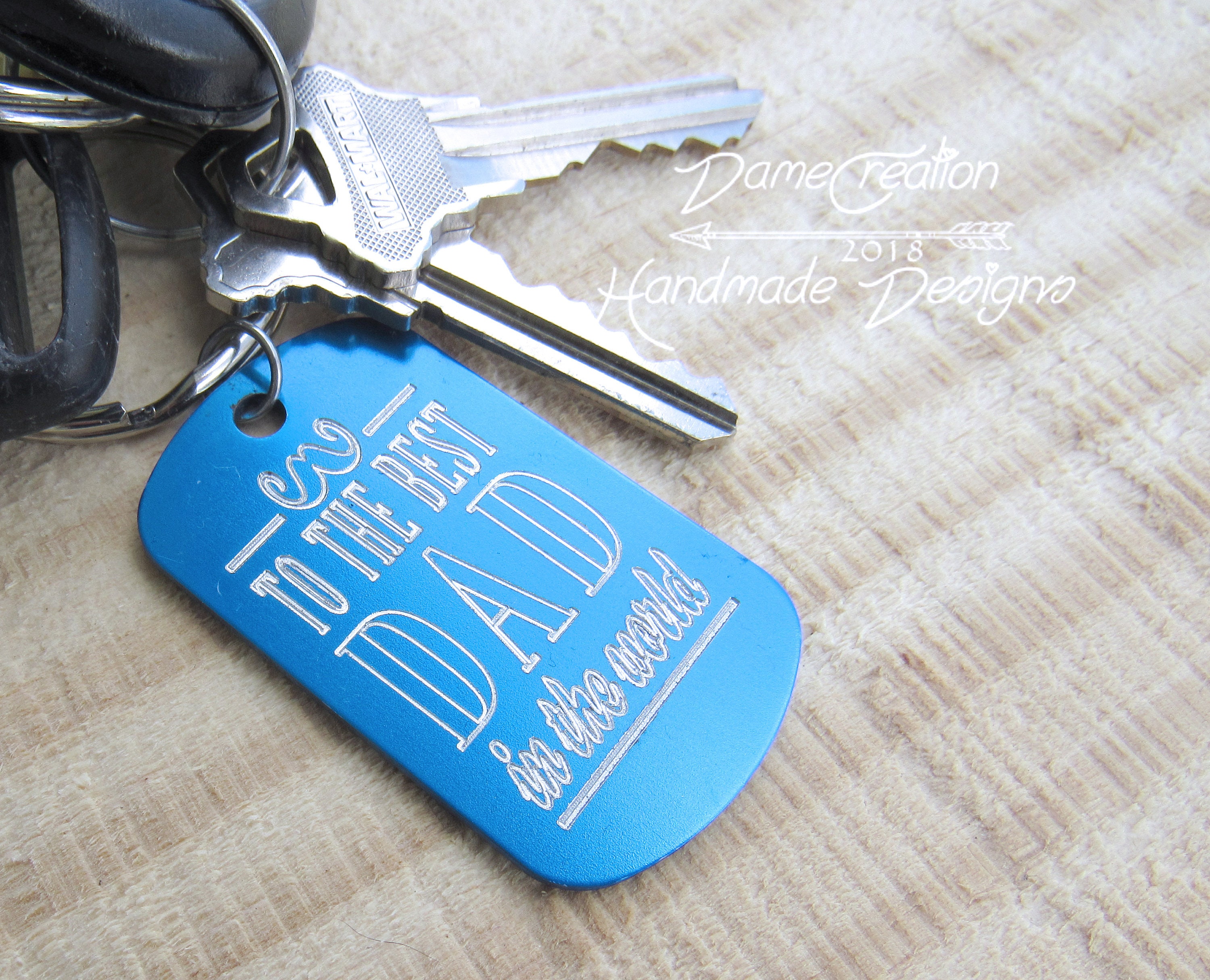 Dog Tag Keychain Custom Keychain Personalized Keychain Etsy