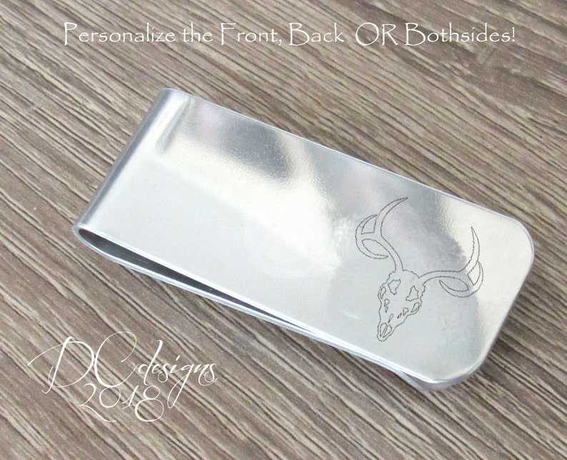 Custom Money Clip Hunting Gifts for Men Money Clips for Men Hunting Gifts Engraved Money Clip Antler Silver Money Clip