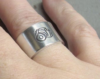 I'll shoot wide band ring Photographer Ring camera ring in aluminum I'll shoot wide band ring Photographer Ring camera ring in aluminum
