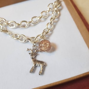 Reindeer Charm Bracelet, Christmas Bracelet, Stag bracelet, Deer bracelet