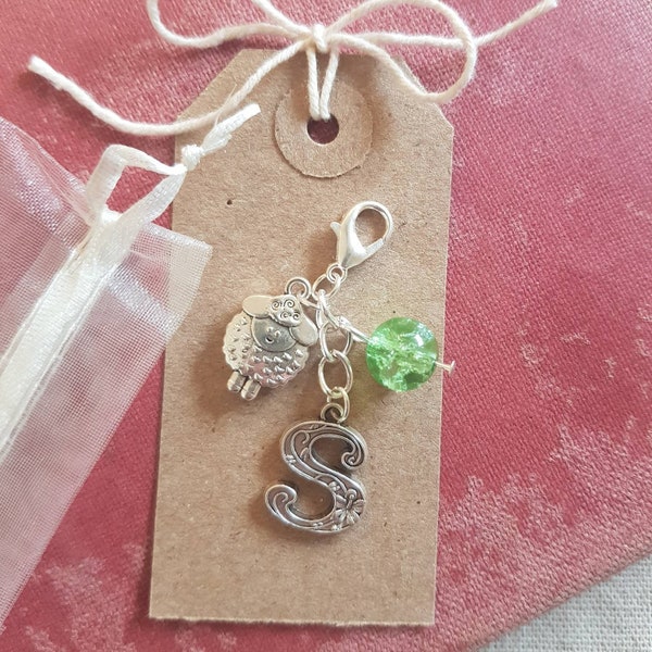 Personalised sheep keychain, sheep keyring, sheep bag charm, sheep planner charm, sheep notebook charm, personalised sheep gift