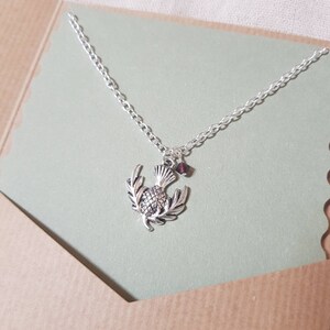 Thistle necklace Scotland necklace Highlands charm necklace