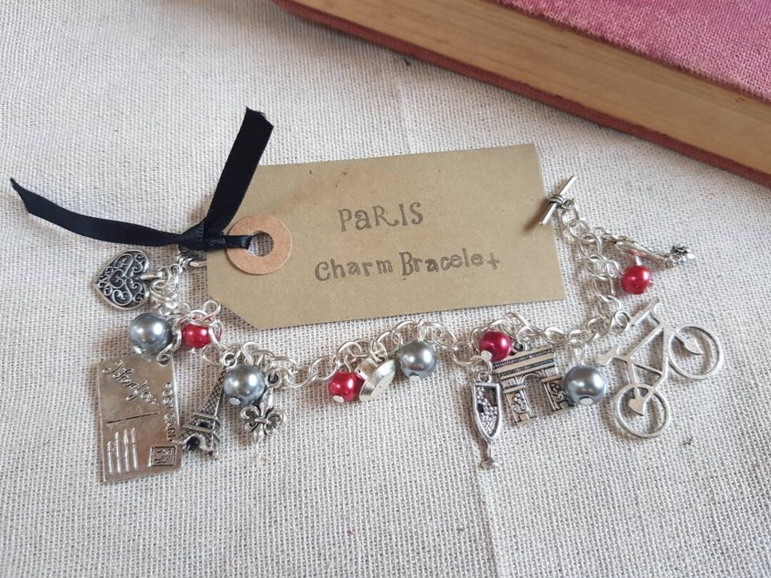 Paris Charm Bracelet Paris Jewellery Paris Romance Bracelet Etsy