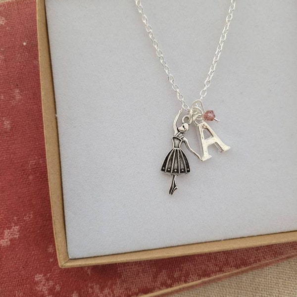 Dancernecklace, personalised balle necklace, ballet dancer necklace, dancer charm, ballet gift, ballet jewellery, ballet jewelry, dance gift