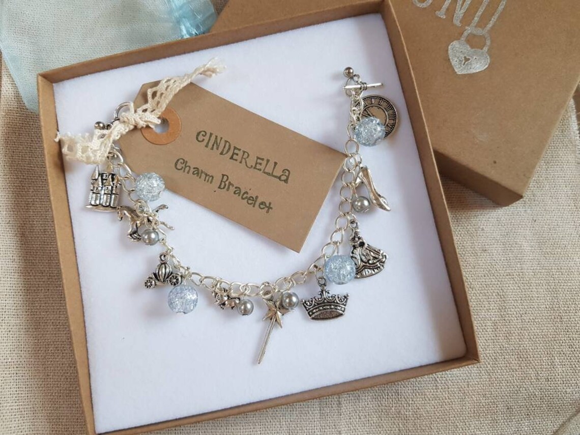 Cinderella Charm Bracelet Cinderella Bracelet Cinderella Etsy