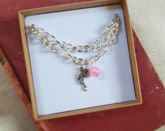 Flamingo charm bracelet
