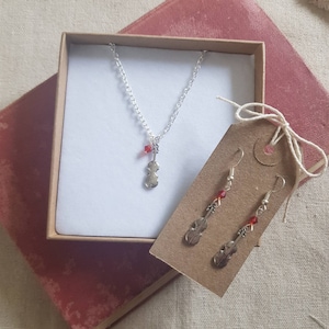 Violin earrings, violin necklace, violin jewellery set, violin jewellery set, violin charm, gift for violinist, violin gift, music gift