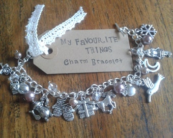 My Favourite Things Charm Bracelet, Sound of Music gift, My Favourite Things gift, sound of music bracelet
