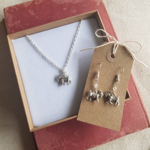 Goat earrings, Goat necklace, Goat jewellery set, goat jewelry, goat charm, farmer gift, homesteader gift, goat gift