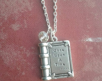 Once Upon a Time book pendant necklace