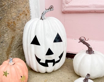Spooky pumpkin face sticker - Halloween decoration - Halloween crafts