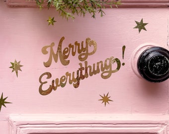 Merry Everything Christmas door sticker