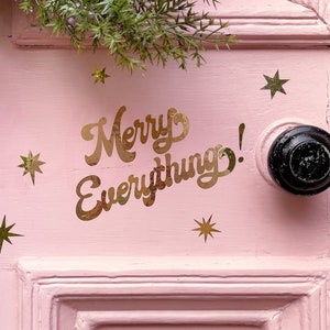 Merry Everything Christmas door sticker