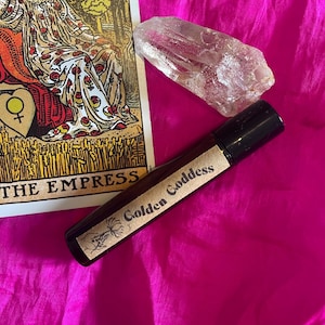 Golden Goddess Ritual Oil 10ml Roll-On — Neroli, Champaca & Gurjun — Sacred Feminine Anointing Oil