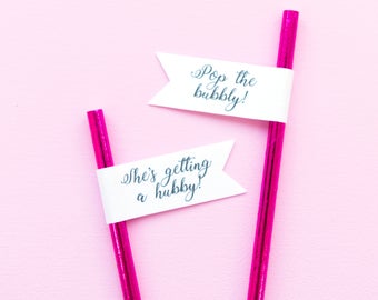 Hen Party Straws - Pink Paper straws - Hen Party drinkware - Hen Party straws - Birthday party straws - galentines party decor