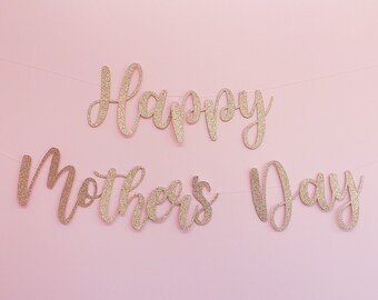 Happy Mother’s Day Garland - Mother’s Day decoration - Mother’s Day room decorations - First Mother’s Day decor - DIY Mother’s Day decor