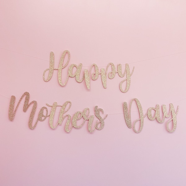 Happy Mother’s Day Garland - Mother’s Day decoration - Mother’s Day room decorations - First Mother’s Day decor - DIY Mother’s Day decor