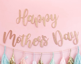 Happy Mother’s Day Banner - Mother’s Day decoration - Mother’s Day room decorations - First Mother’s Day decor - Mother’s Day garland