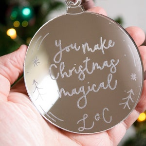 Personalised Christmas tree decoration - You Make Christmas Magical - Couples gift - couples ornament - first Christmas together