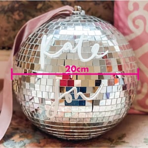 Personalised disco ball with acrylic lettering disco ball home decor personalised Christmas gift personalised wedding decor image 10