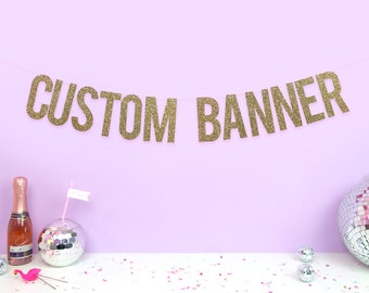 Custom Party Banner – Wedding Decor - Personalised Letter Banner  - Bachelorette Party - Hen Party Decor - Custom Banner UK