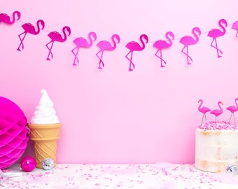 Flamingo Bunting – Hen Party Decor - Tropical Banner – Let's Flamingle - Bachelorette Party Decor - Pink Garland