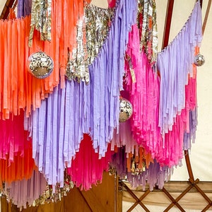 Reusable Streamer Garland: Party Backdrop, Wedding Decor