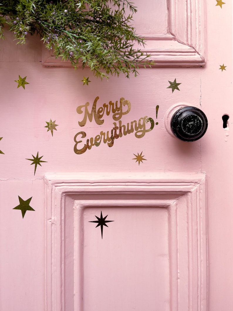 Merry Everything Christmas door sticker image 1