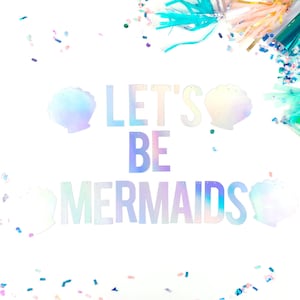 Mermaid Party Banner - Holographic party decor - iridescent party decor - mermaid party - mermaid party decorations - mermaid birthday